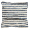 Striped Denim Chindi Down Filled Throw Pillow
