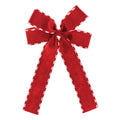 Striped Edge Bow Ornament Set Of 6