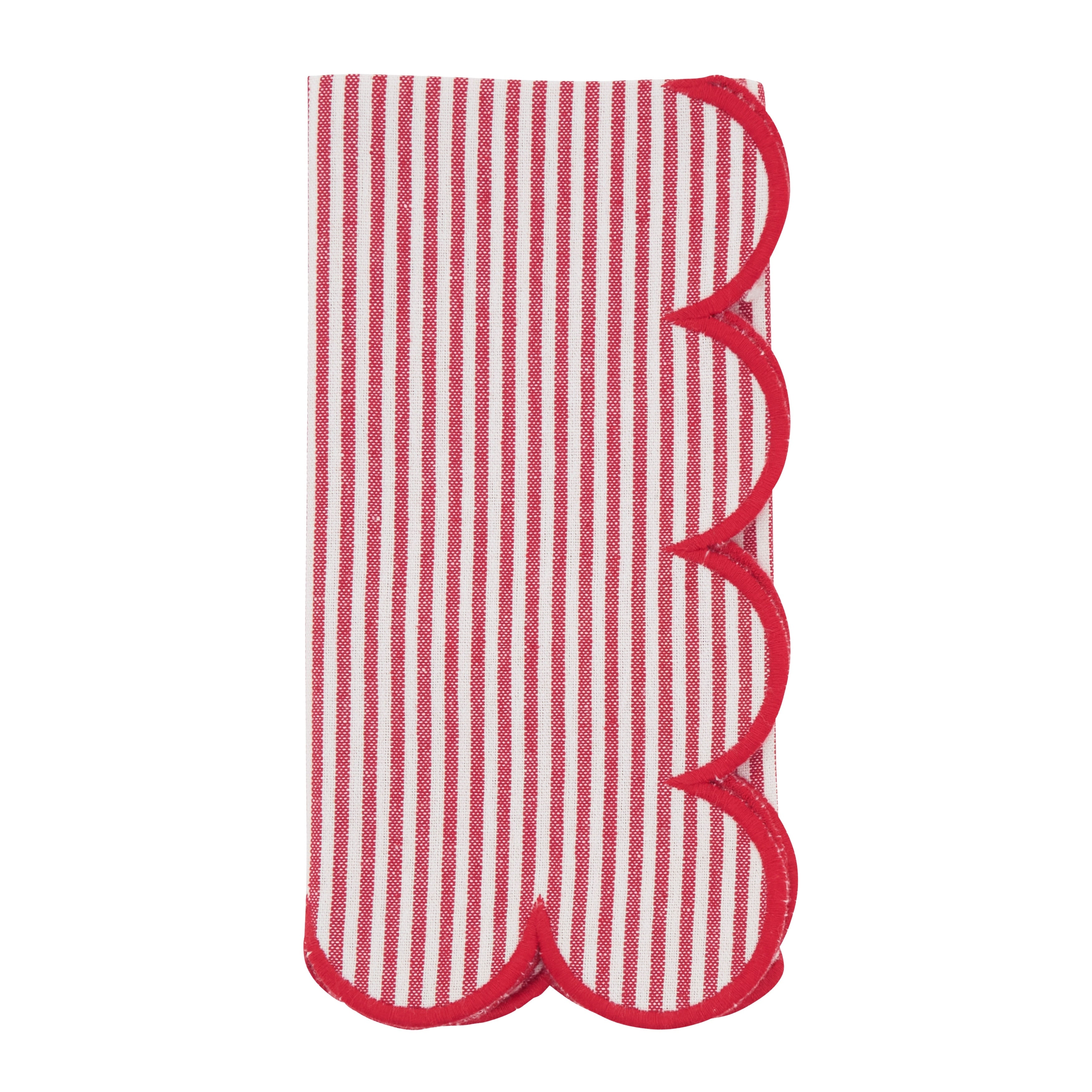 Striped Pattern Cotton Decorative Napkins Set Of 4 Finished Edge Detail For Dining And Entertaining 20 X20