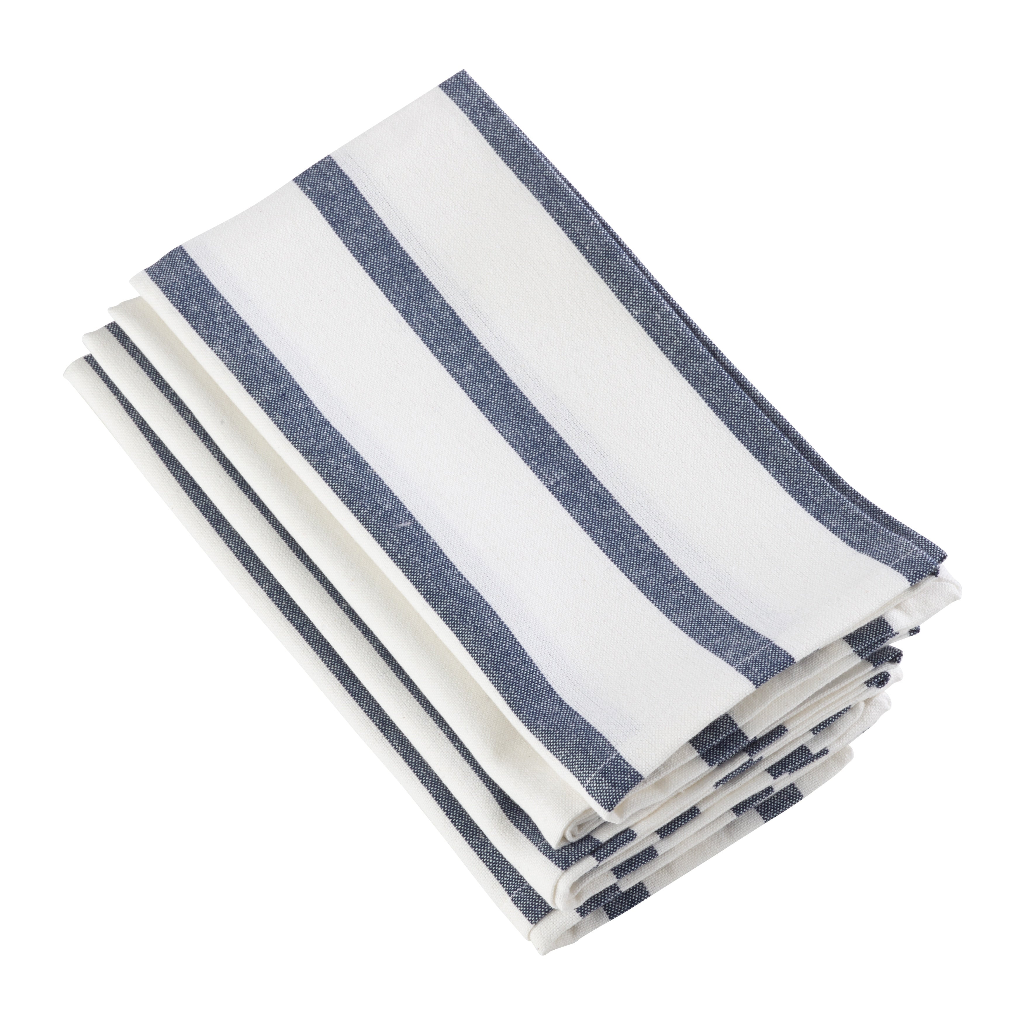 Striped Printed Design Cotton Napkin Set Of 4