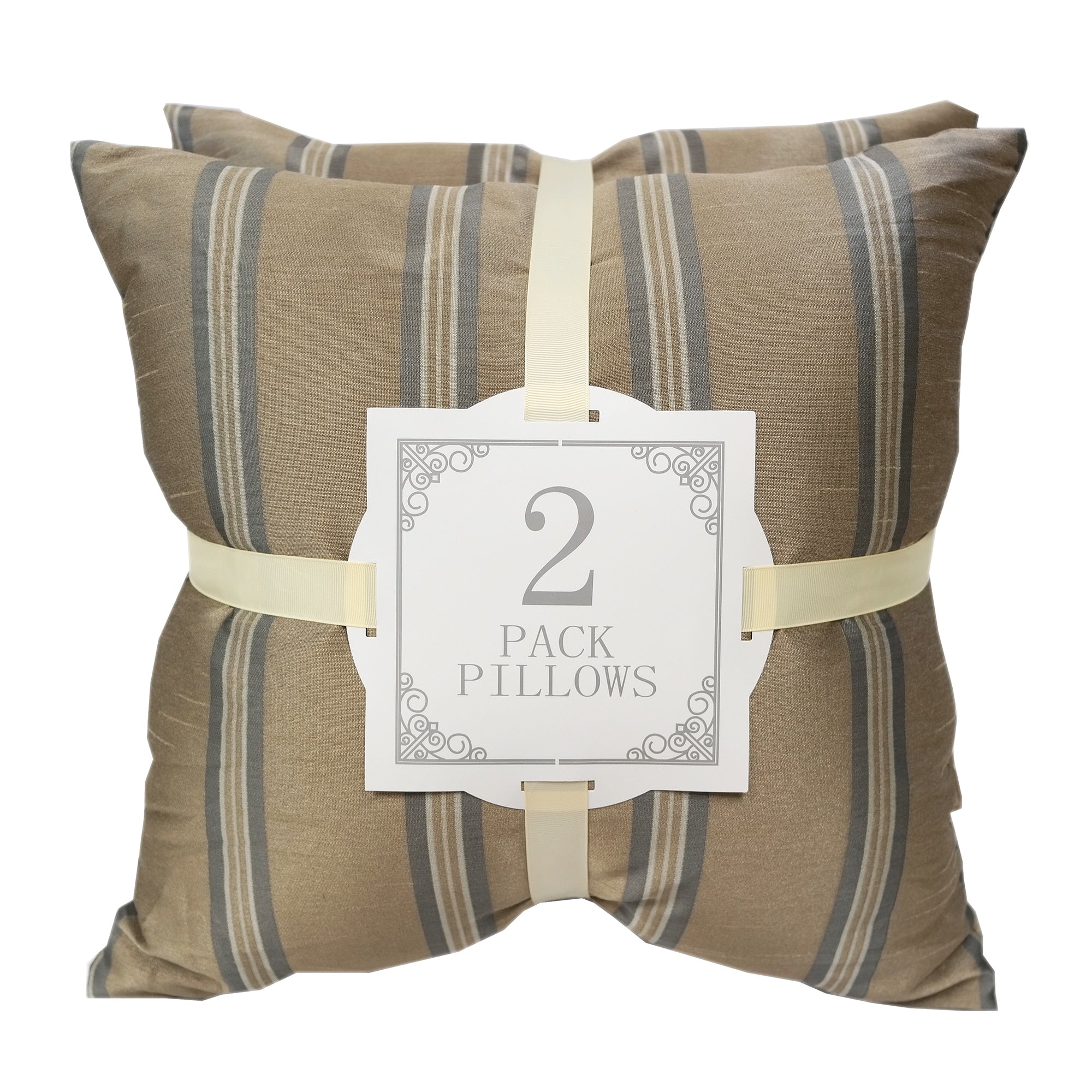 Home Accent Pillows Striped Satin Throw Pillows Set Of 2