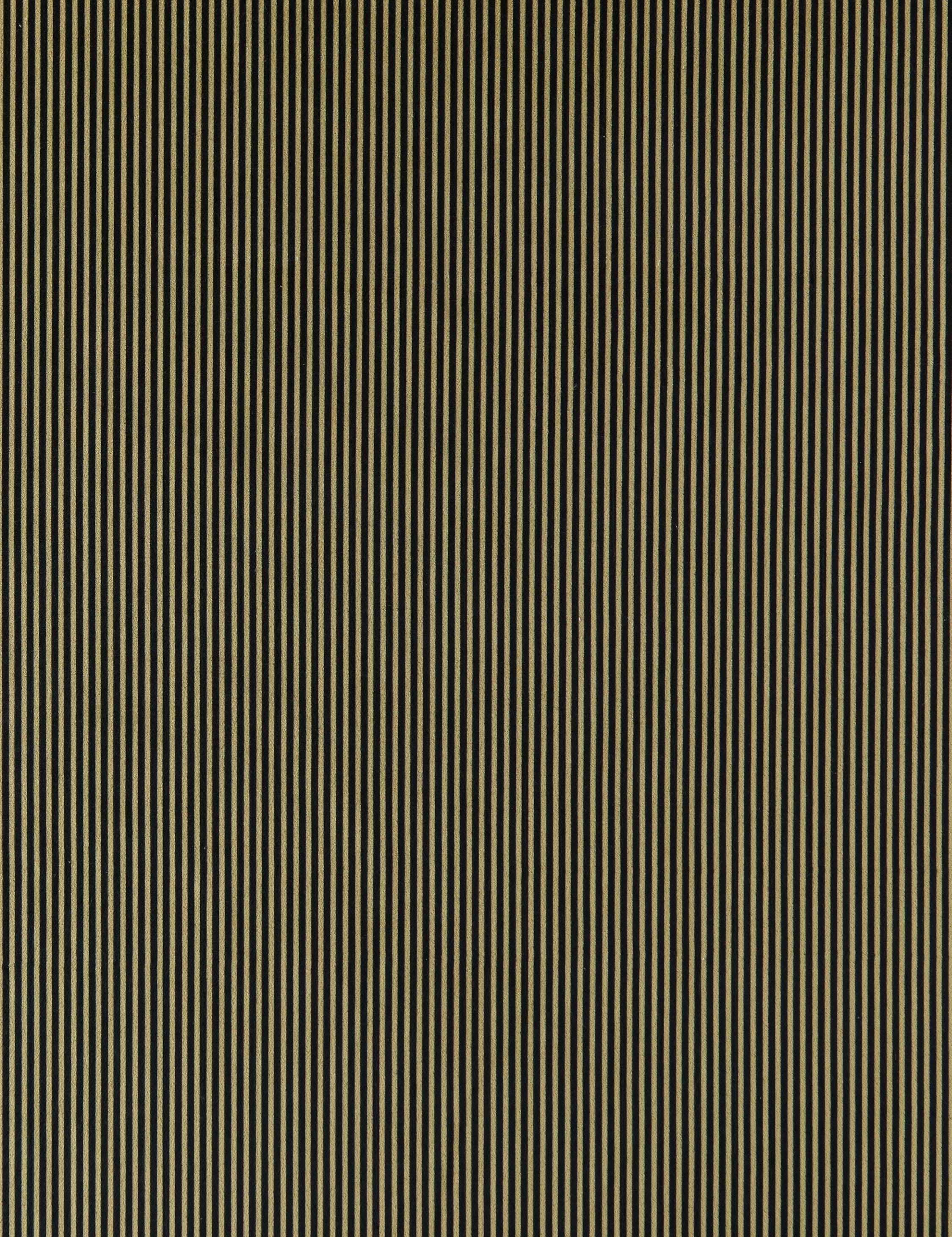 Striped Velvet Fabric Swatch, Black and Sand by Sarah Sherman Samuel