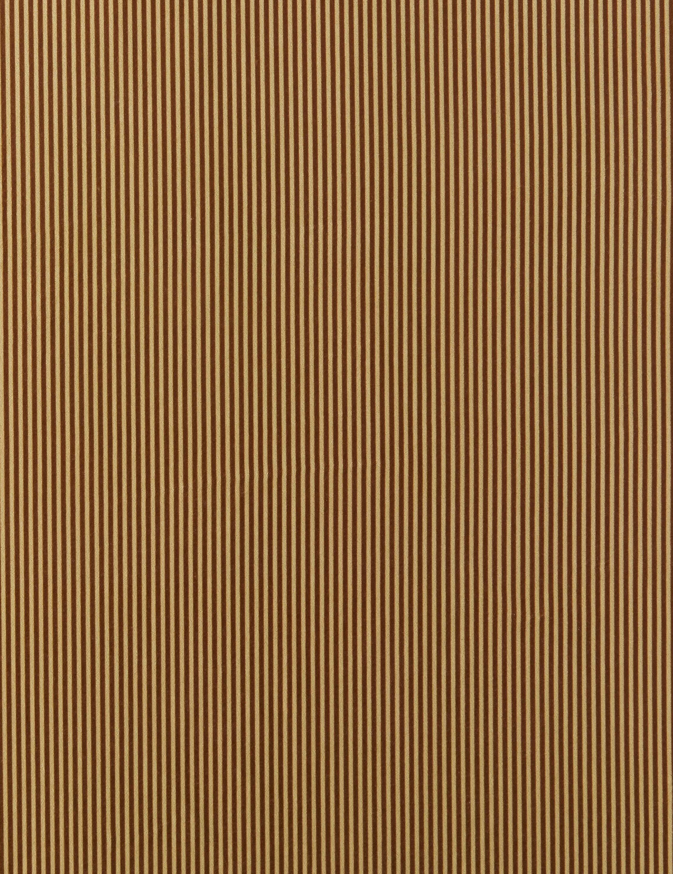 Striped Velvet Fabric Swatch, Copper and Sand by Sarah Sherman Samuel