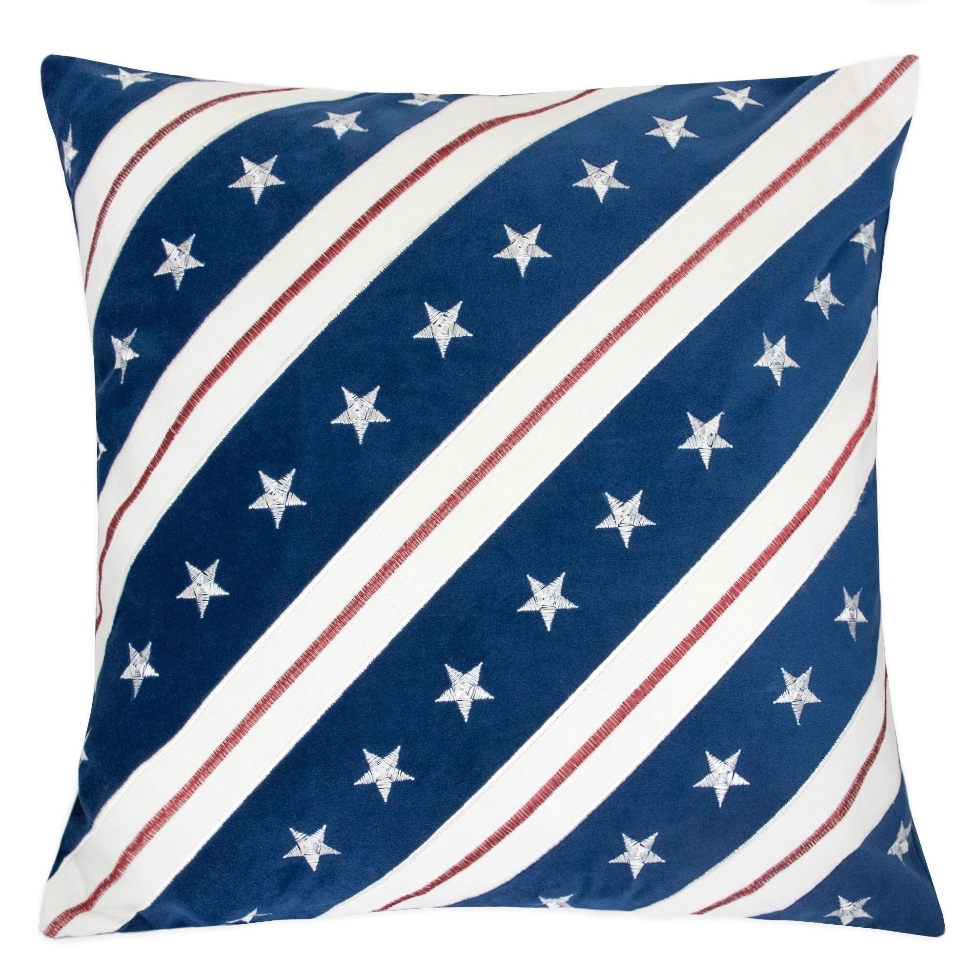 Stripes Independence Day 20 Square Decorative Throw Pillow