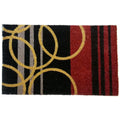 Stripes And Rings Geometric Coir Doormat