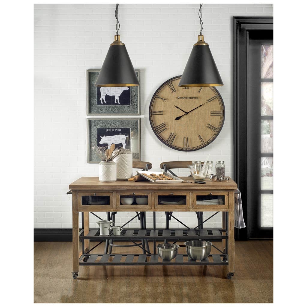 Mercana Stuart Wooden Rolling Kitched Cart