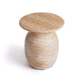 Studio London Marble Round Concrete Side Table Pedestal Accent Table