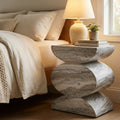 Studio London Side Table Faux Marble Effect Concrete Stool Indoor Outdoor Use