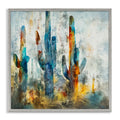 Stupell Industries Abstract Cacti Silhouettes Vibrant Succulent Colors Framed Wall Art