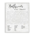 Stupell Industries Bathroom Word Search Fun Family Word Design Framed Wall Art
