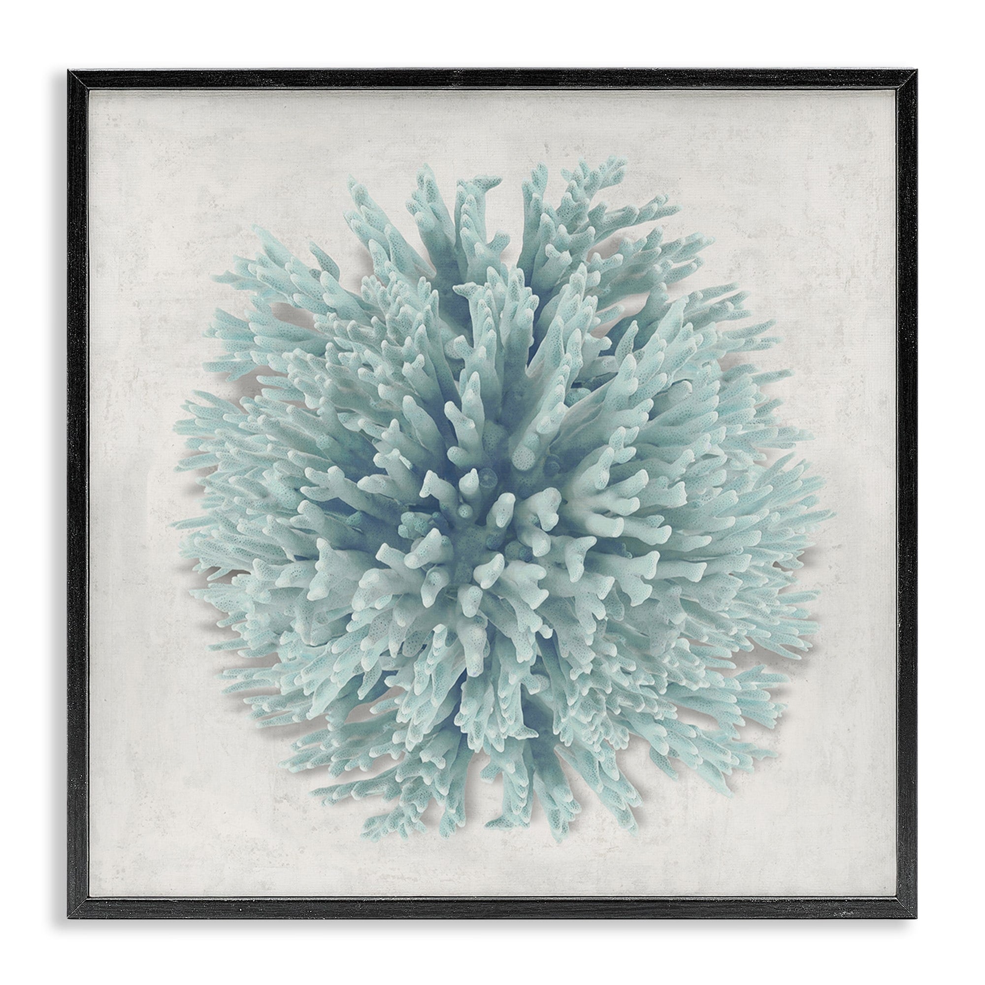 Stupell Industries Coral Ball Blue Sea Beach Design 12 X 12 Framed Wall Art
