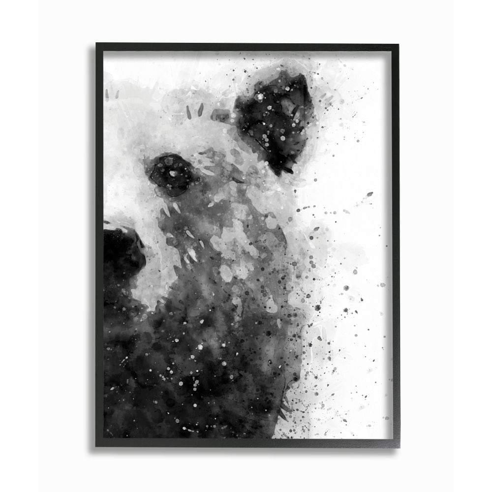 Stupell Industries Forest Bear Watercolor Wild Animal Black White Framed Wall Art