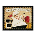 Stupell Industries Never Trust A Skinny Chef With Happy Cook Phrase Framed Wall Art Multi Color