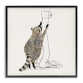 Stupell Industries Raccoon Toilet Paper Hoarder Woodland Animal Framed Wall Art 12 X 12