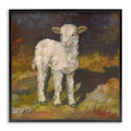 The Stupell Home Decor Soft And Sweet Baby Lamb And Shadow Oil Painting Framed Art 12 X 12 Proudly Made In Usa