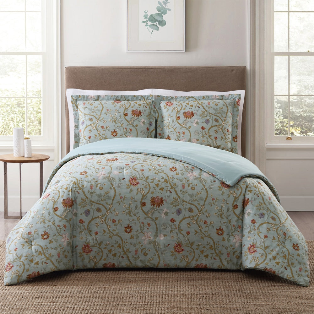 Style 212 Bedford Floral 3 Piece Printed Comforter Sets