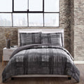 Camden Grey Plaid Reversible Comforter Set