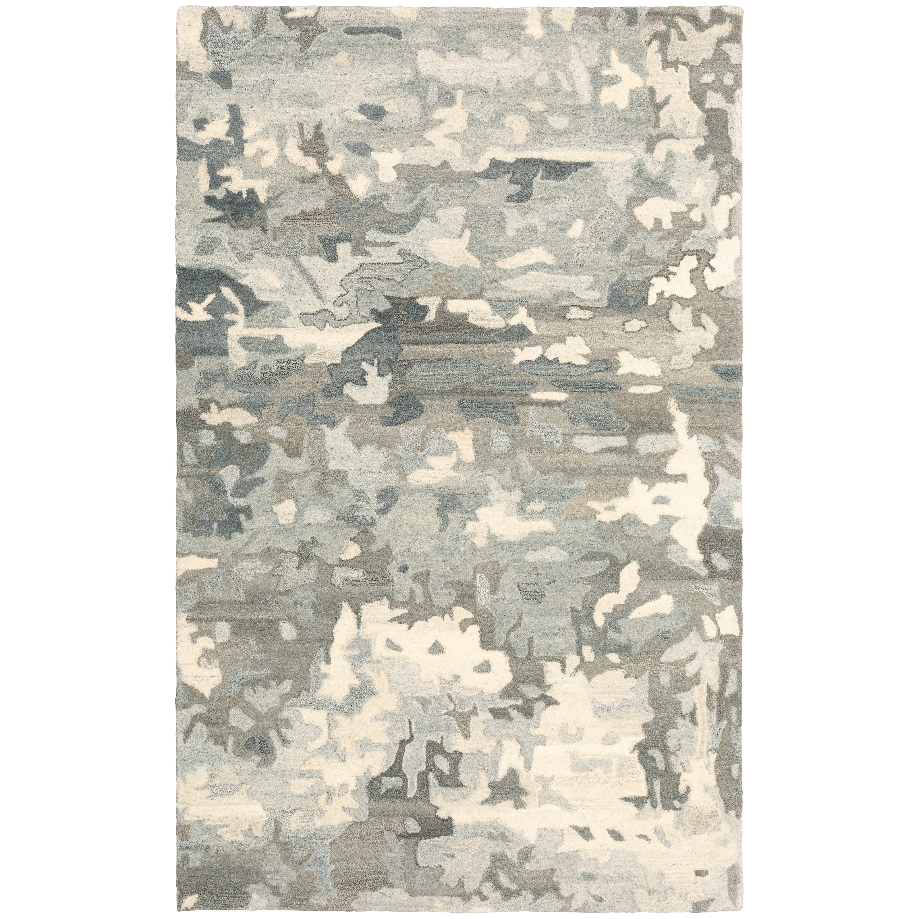 Alexa Abstract Shadows Grey Charcoal Area Rug