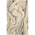 Alexa Abstract Waves Beige Charcoal Area Rug
