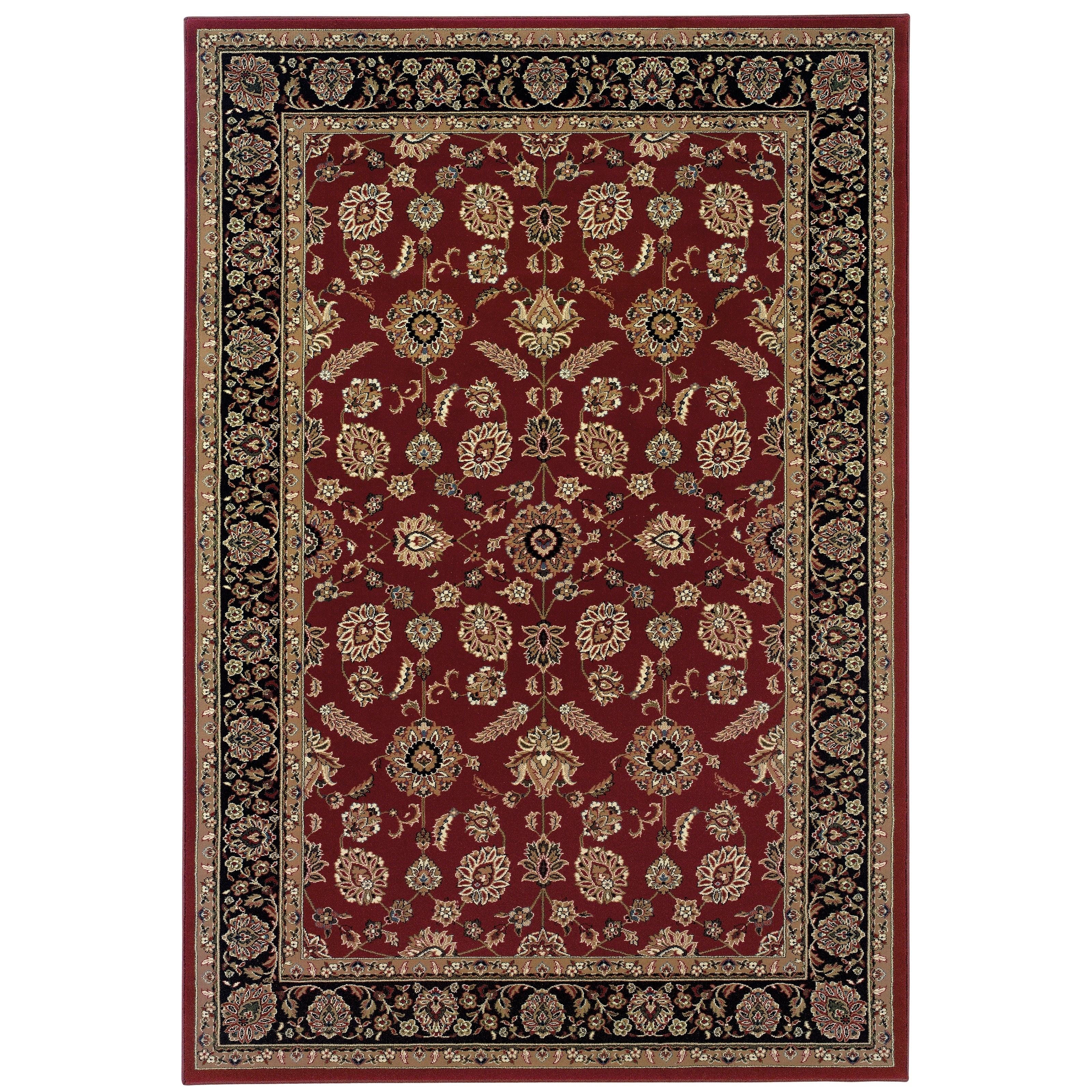 Updated Old World Persian Flair Brown Ivory Area Rug 67 X 96 67 X 96