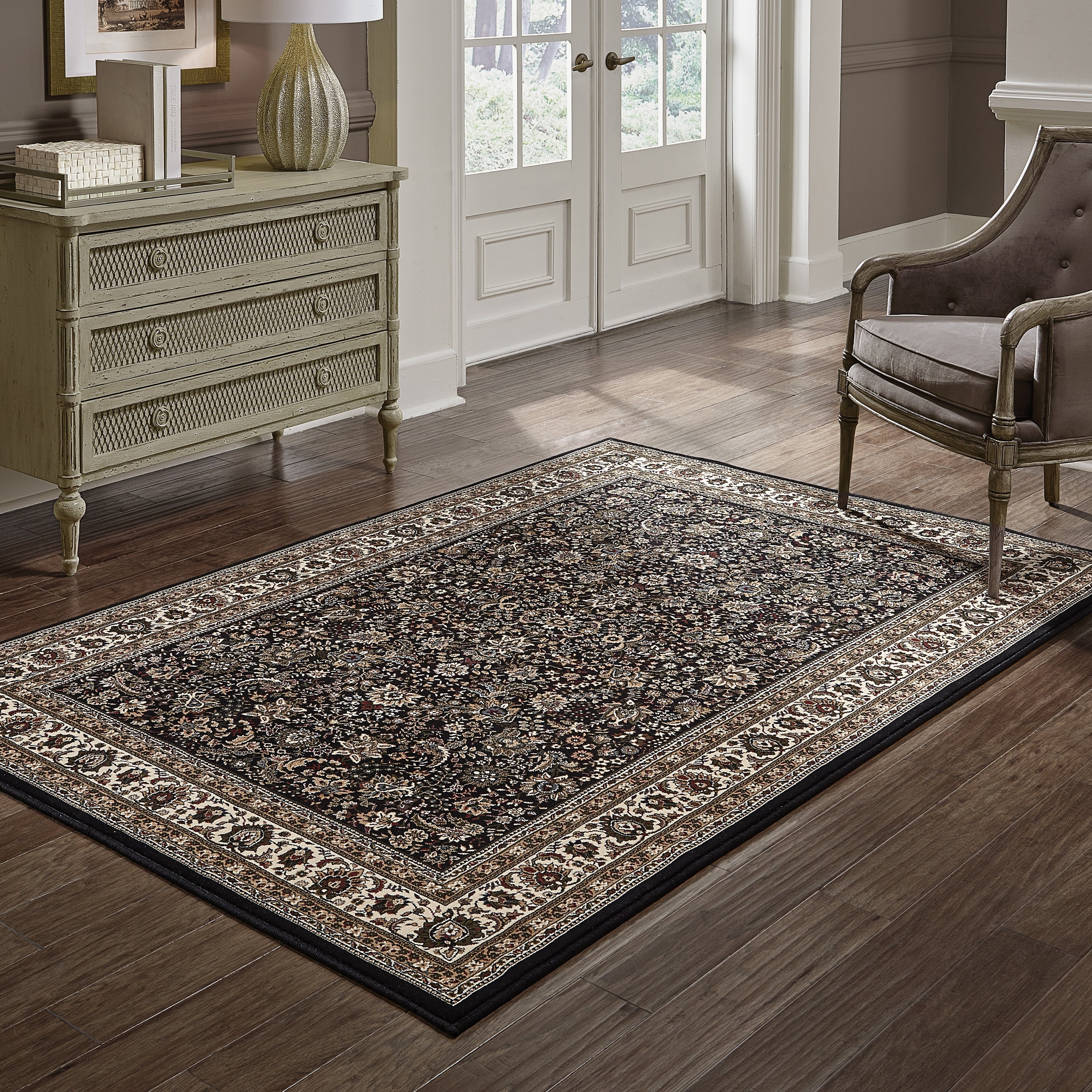 Astoria Green Ivory Traditional Area Rug 10 X 127 10 X 127