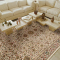 Updated Old World Persian Flair Brown Ivory Area Rug 710 X 11 710 X 11