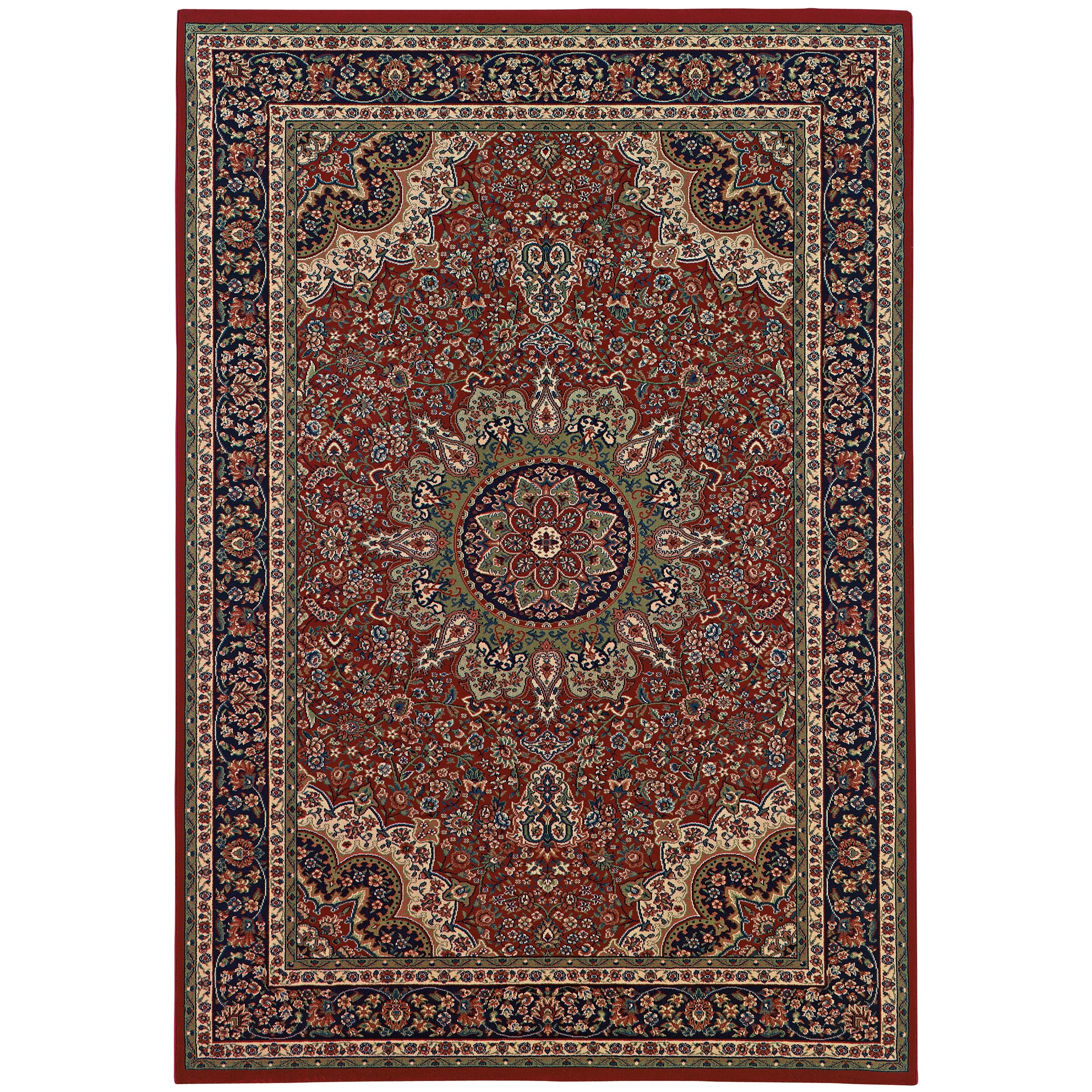 Updated Old World Persian Flair Red Blue Area Rug 710 X 11 710 X 11