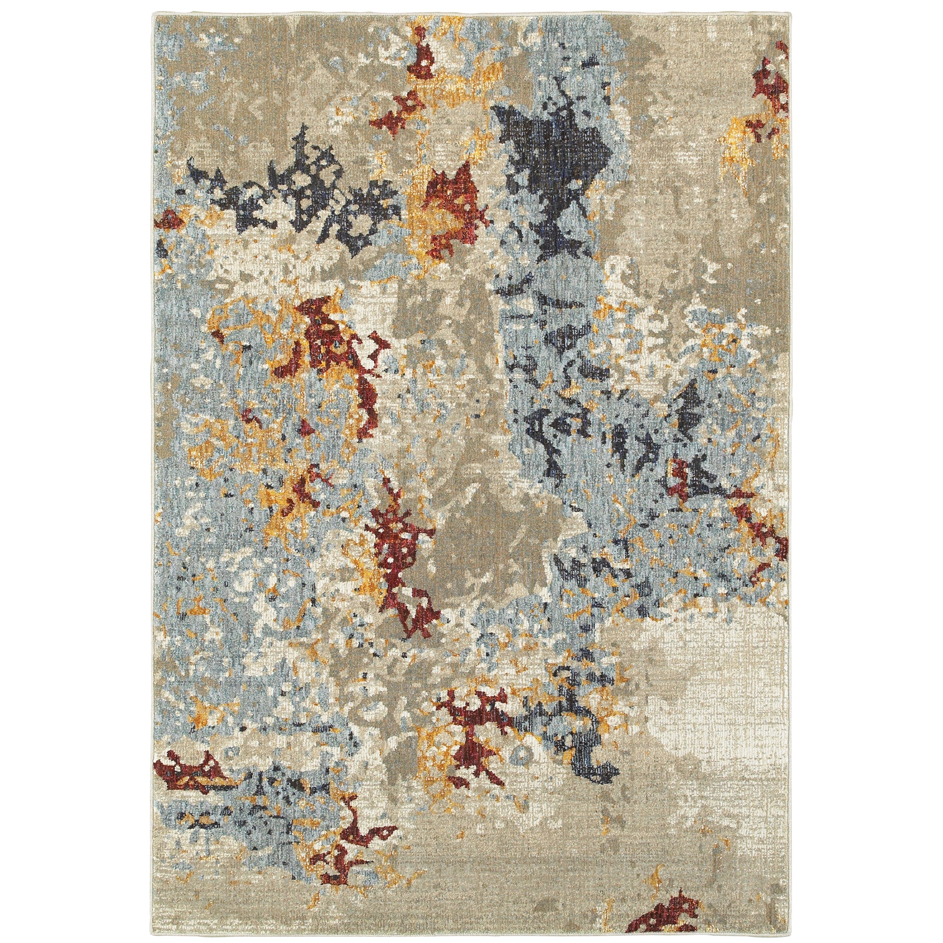 Carbon Loft Bartik Abstract Beige Blue Area Rug 10 X 132