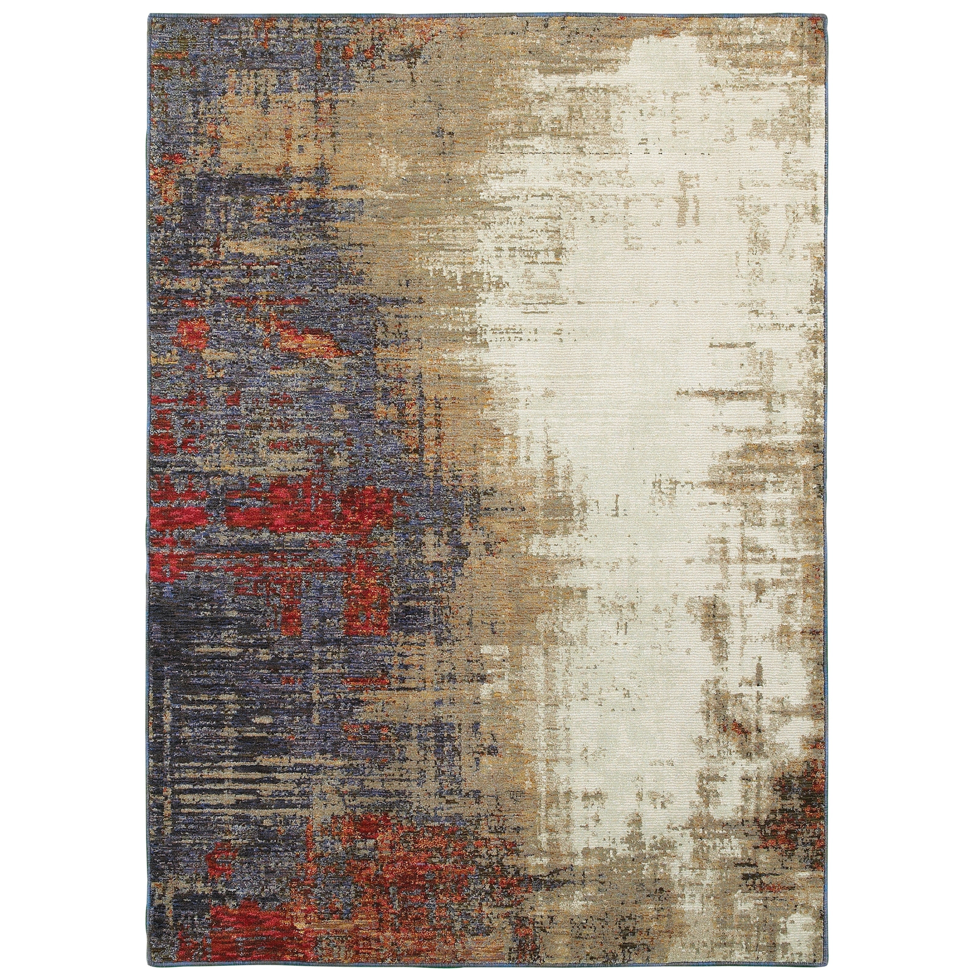 Carbon Loft Backus Layers Ivory Multi Area Rug 86 X 117