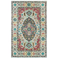 Traditional Medallion Hand Tufted Wool Grey Pink Area Rug 10 X 13