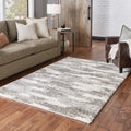 Porch Den Montoya Grey And Ivory Dappled Shag Rug 67 X 96