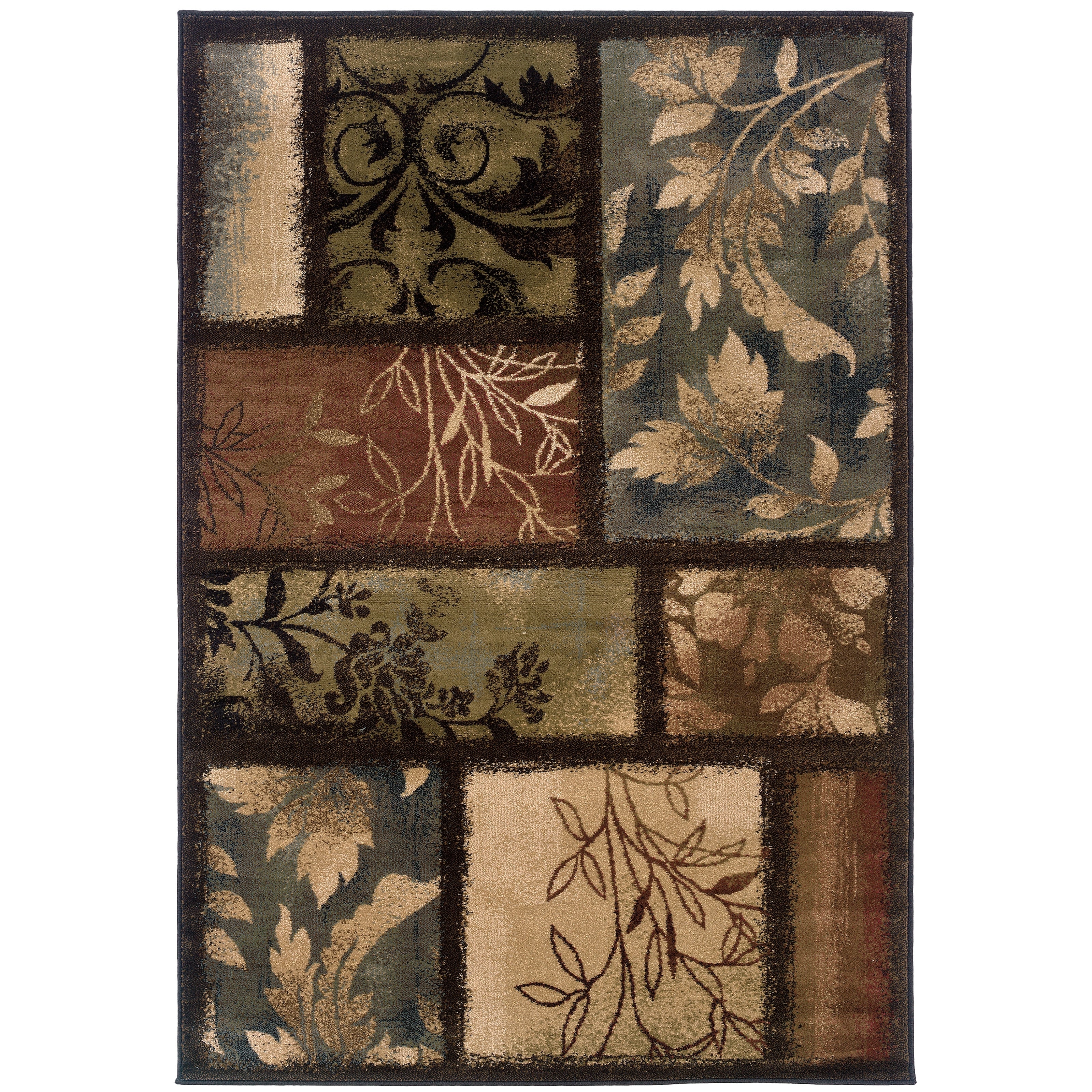 Beige Black Transitional Area Rug 78 X 1010 78 X 1010