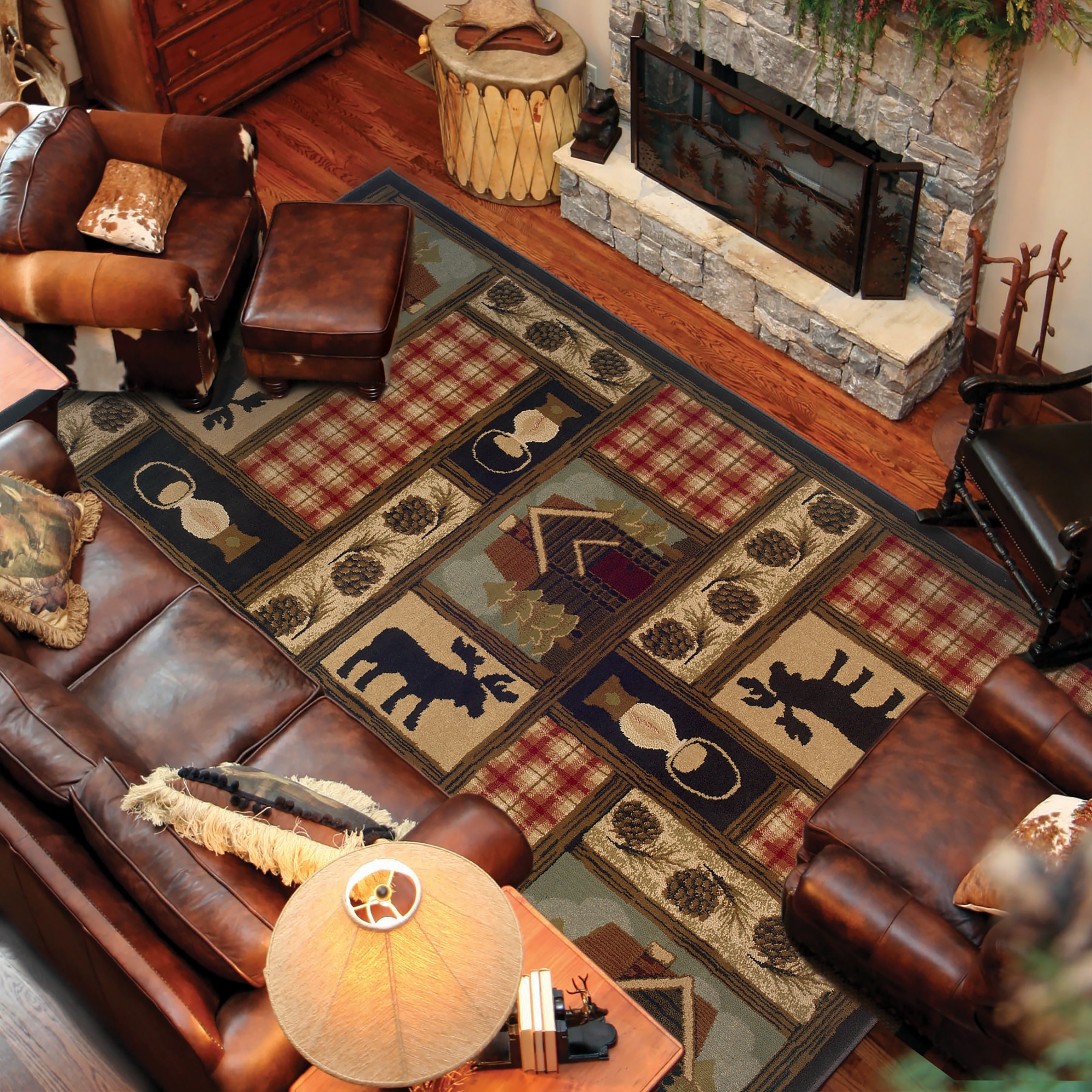 Brown Red Traditional Area Rug 10 X 13 10 X 13