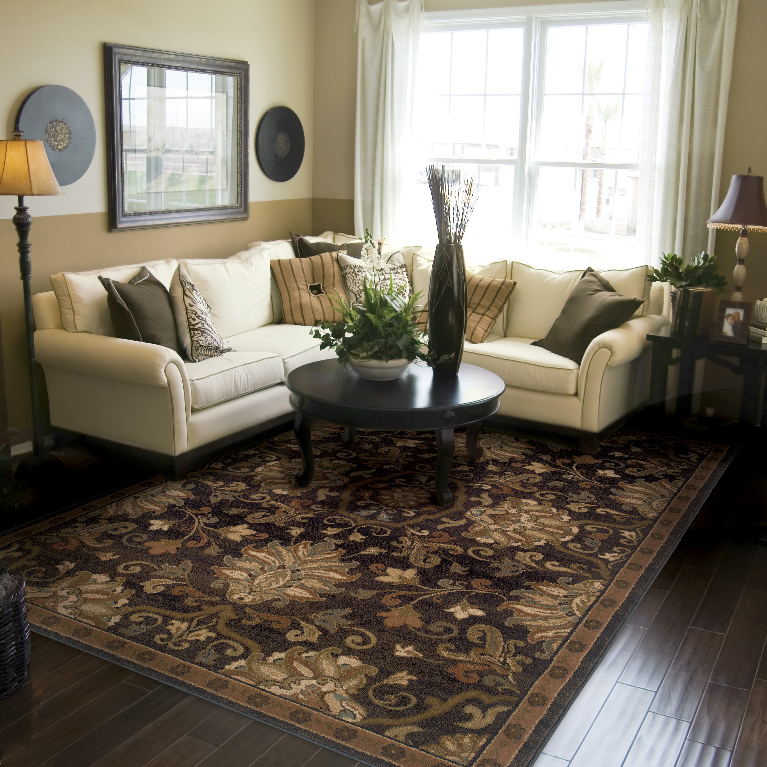 Brown Beige Traditional Area Rug 10 X 13 10 X 13