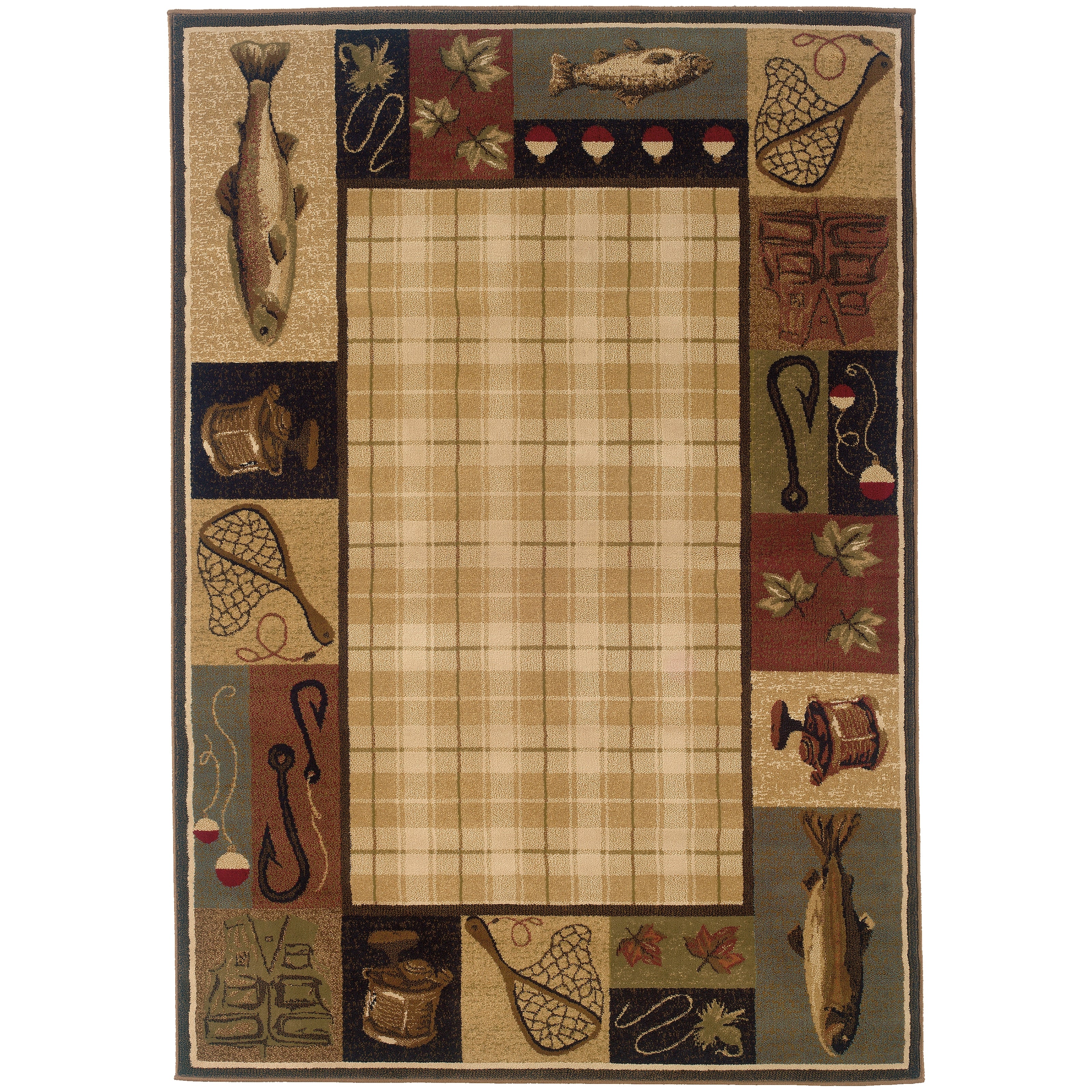 Beige Black Traditional Area Rug 10 X 13 10 X 13