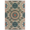 Laguna Medallions Grey Blue Indoor Outdoor Area Rug