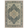 Laguna Traditional Medallion Grey Gold Indoor Outdoor Area Rug