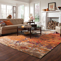 Porch Den Keno Autumn Inspirations Abstract Multi Orange Rug 8 X 10