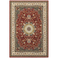 Gracewood Hollow Azania Red Ivory Classic Medallion Area Rug 53 X 76