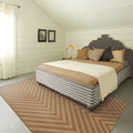Outdoor Indoor Light Tan Zig Zag Area Rug