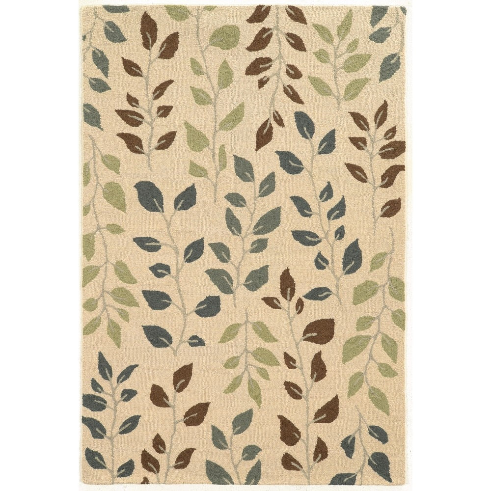Style Haven Vines And Leaves Beige Green Rug 8 X 10