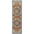 Ximena Bohemian Medallion Orange Blue Area Rug
