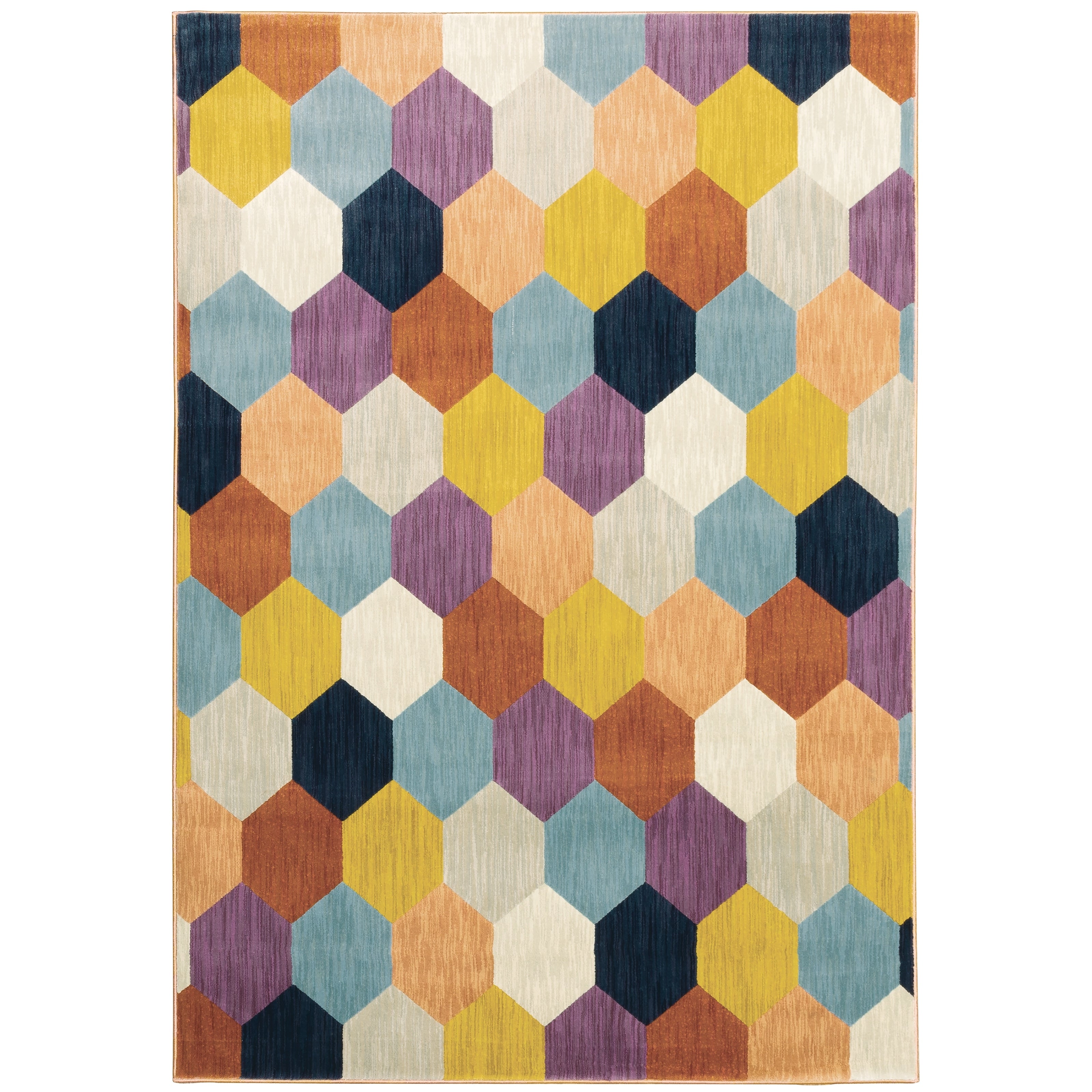 Ximena Hexagon Colors Multi Multi Area Rug