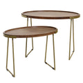 Stylecraft Atelier Nesting Accent Table Honey Brown Warm Gold Set Of 2