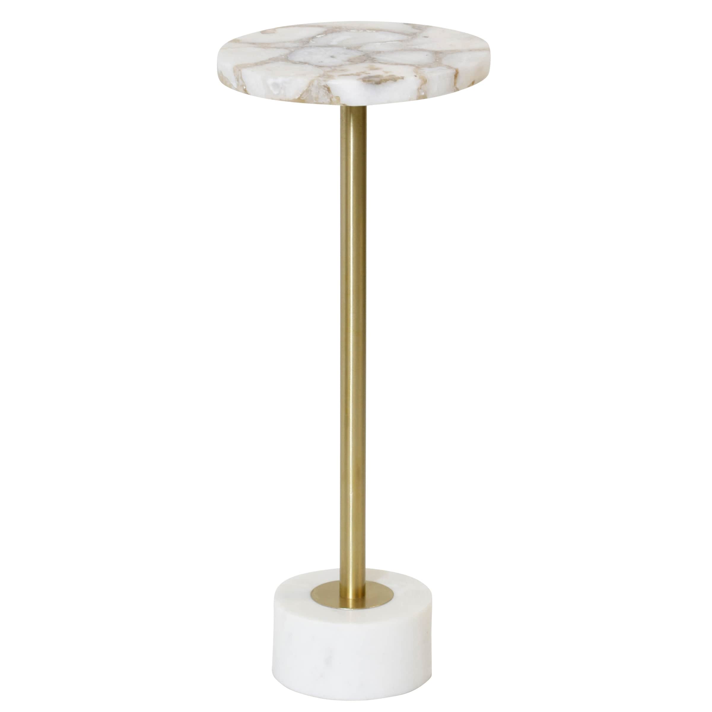Stylecraft Aurelia Agate Pedestal Accent Table