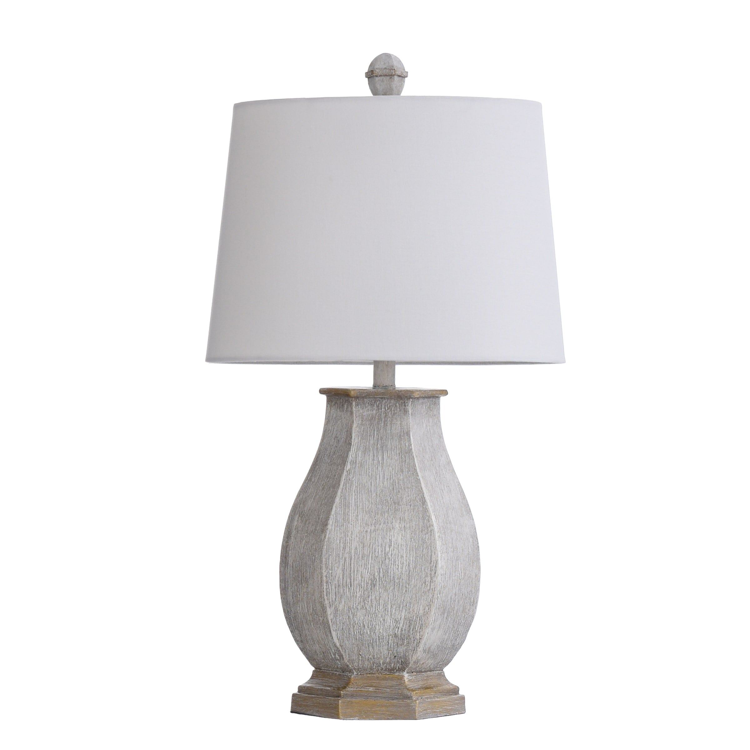 Basilica Sky Table Lamp White Hardback Shade