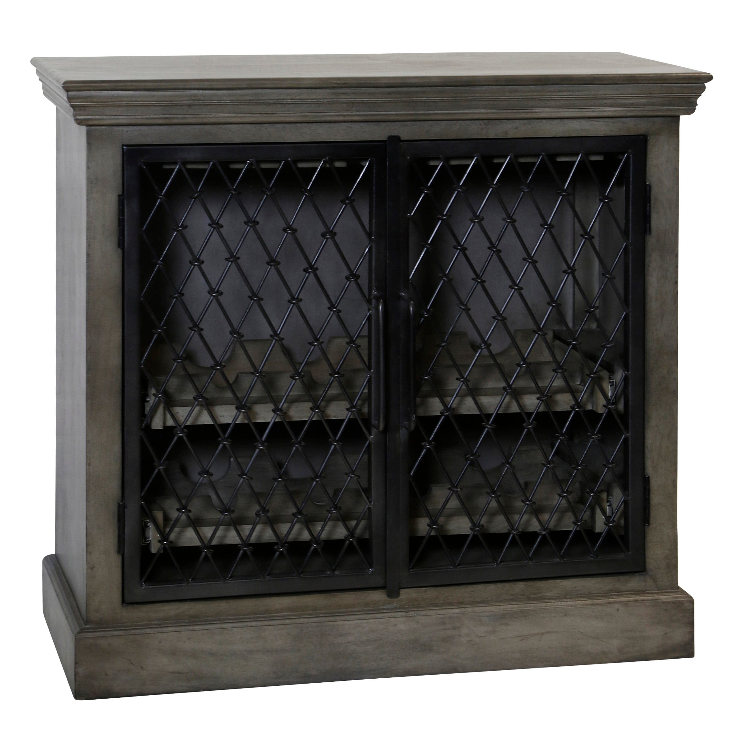 Stylecraft Belvedere Wine Storage Cabinet Gray Black