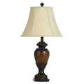 Brown Table Lamp Taupe Fabric Shade