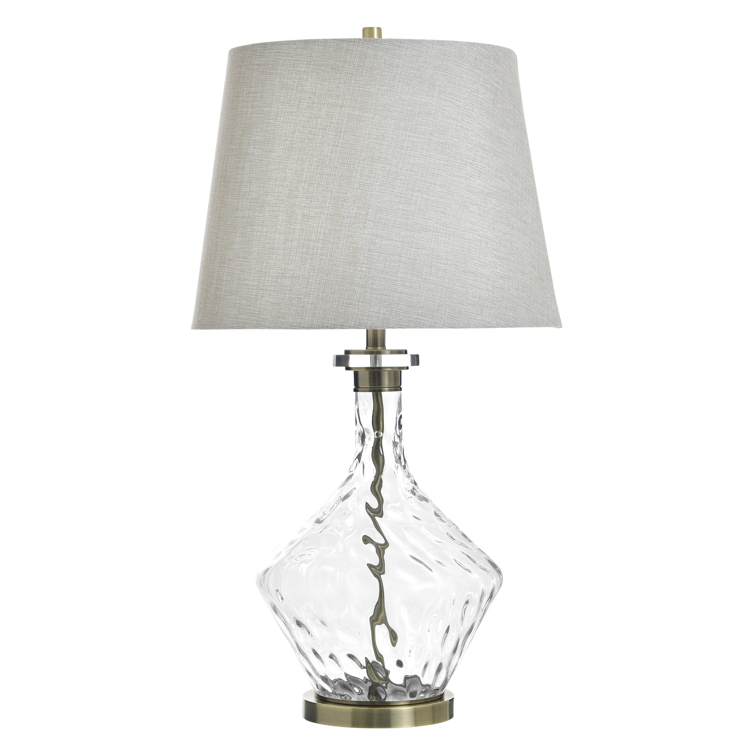 Stylecraft Celeste Glass Table Lamp Gospic Gold White Shade