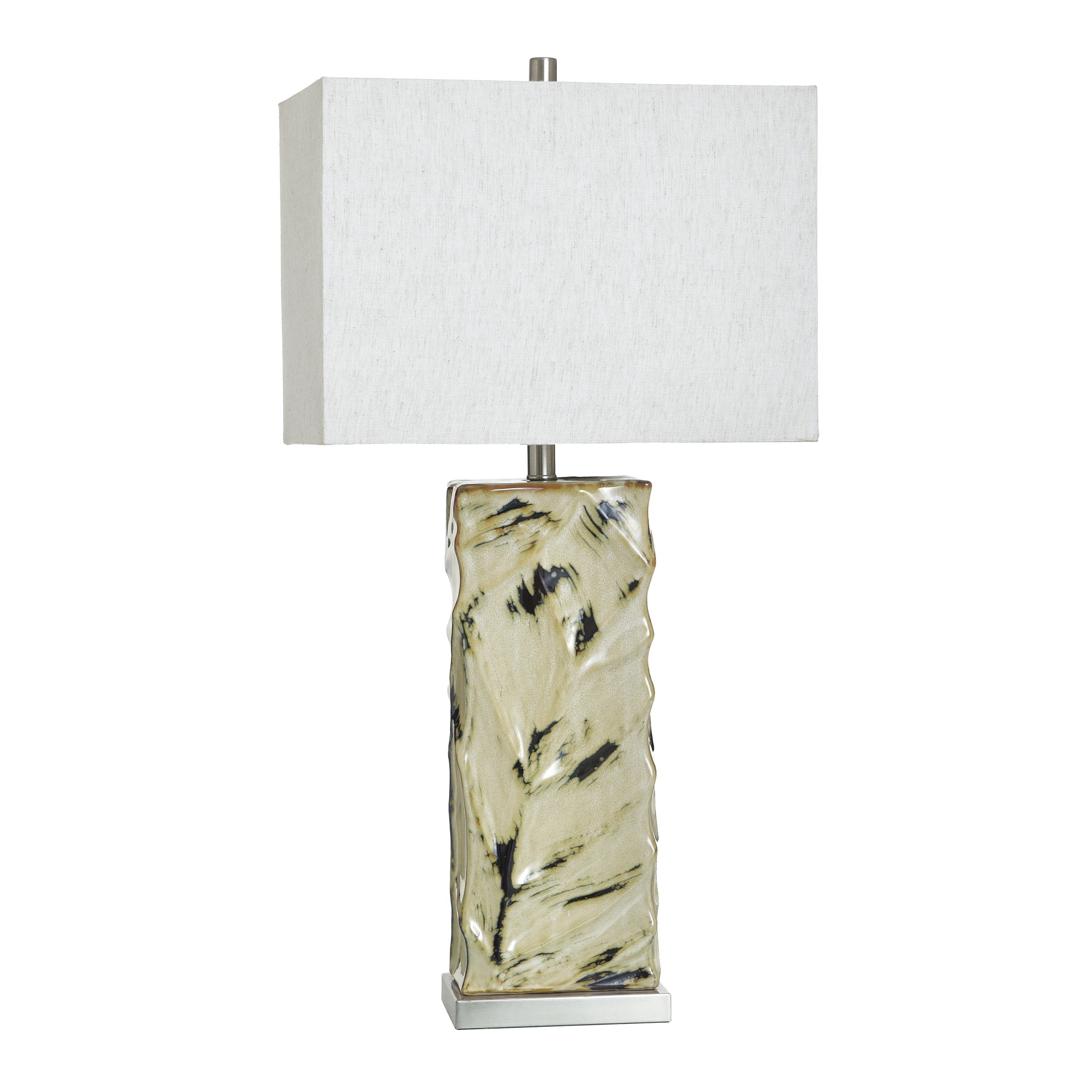 Stylecraft Ceramic Table Lamp Bali Cream White Shade